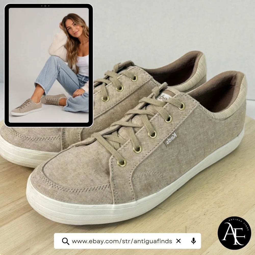 Keds Women's Sneakers Canvas Stripe Oxford Athleisure Memory Foam Shoes Size 11W